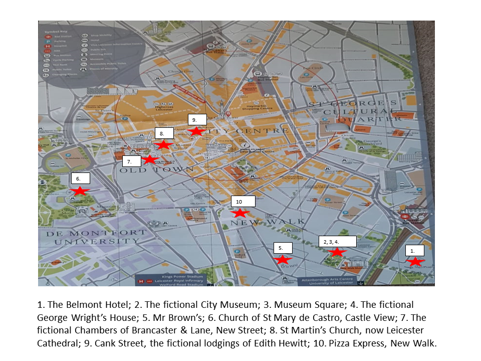 Love's Portrait walking tour - Leicester City Map.