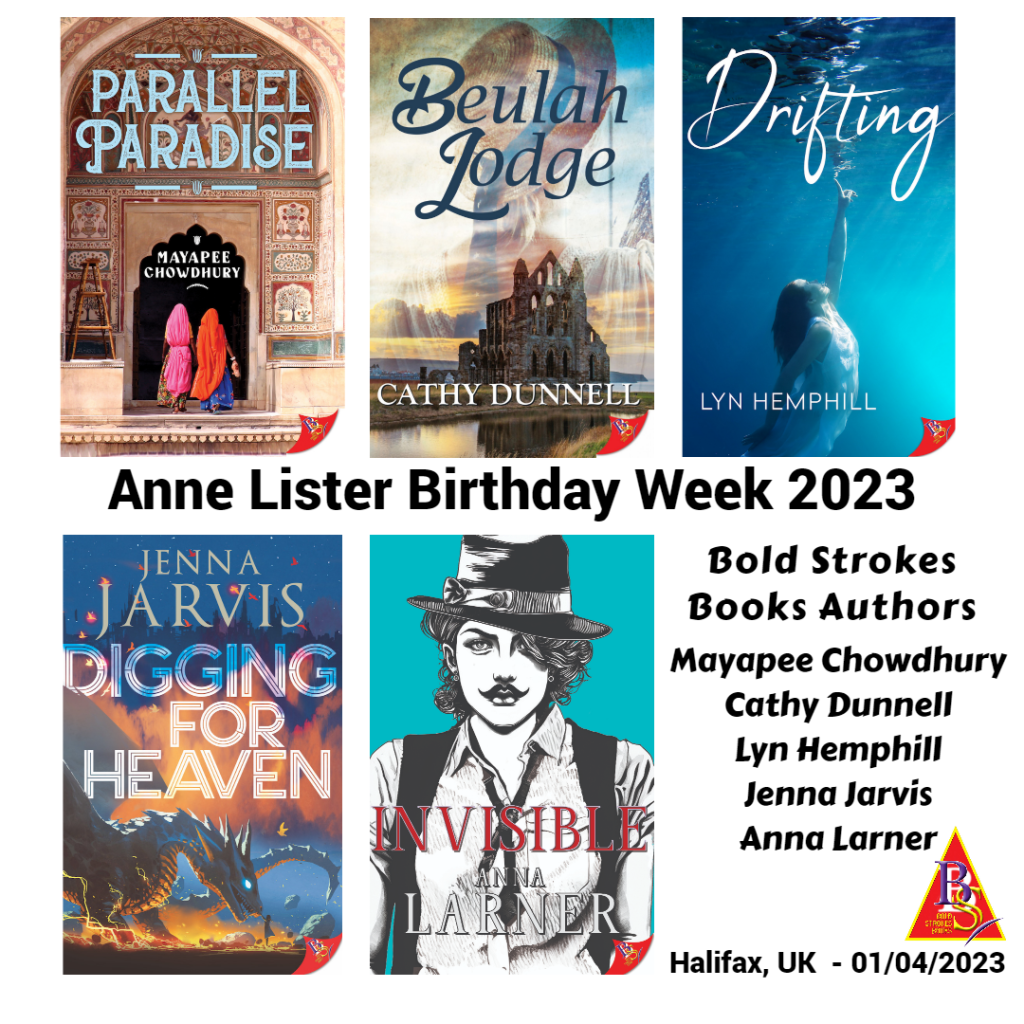 Anne Lister Birthday Week, ALBW 2023: Bold Strokes Books Writing Workshop Anna Larner Mayapee Chowdhury Cathy Dunnell Lyn Hemphill Jenna Jarvis