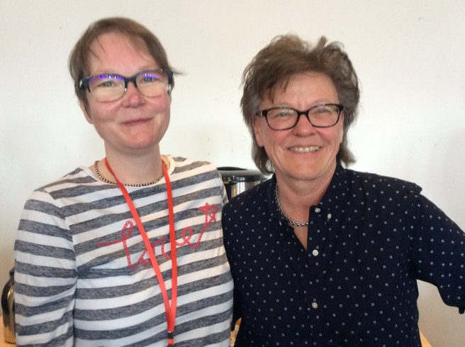 Anna Larner with the inspirational Radclyffe (Len Barot). Owner of Bold Strokes Books