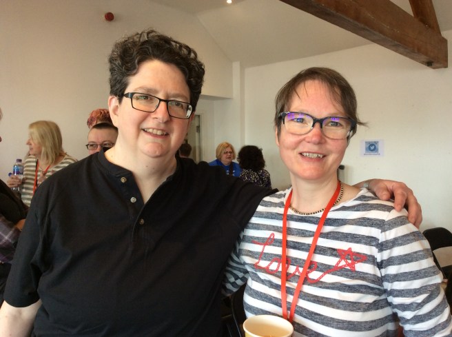 Anna Larner with my editor the lovely Ruth Sternglantz from Bold Strokes Books.