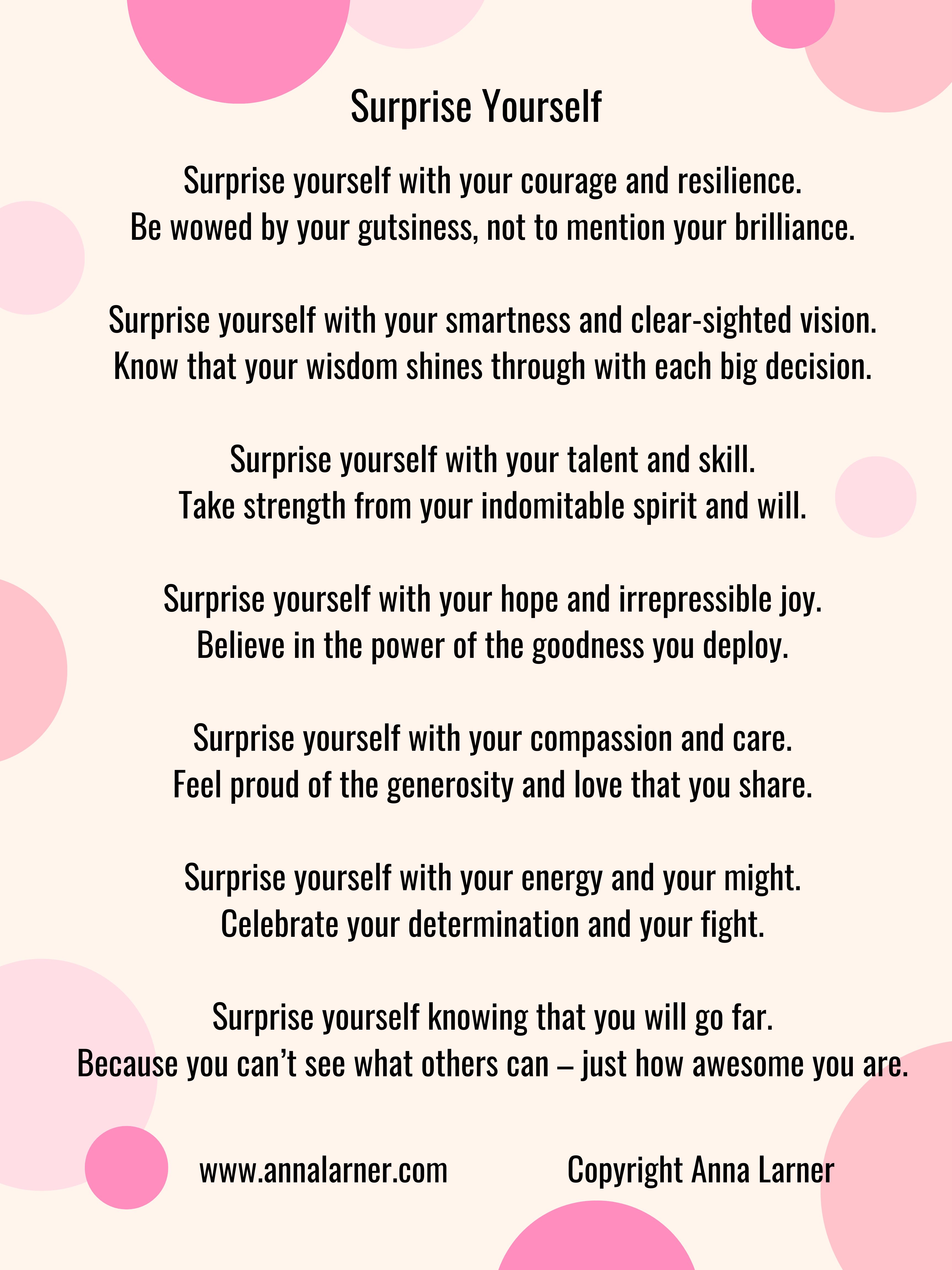 Finding Courage and Resilience in Poetry | Surprise Yourself | Inspirational Poetry to change your mindset and find self belief.