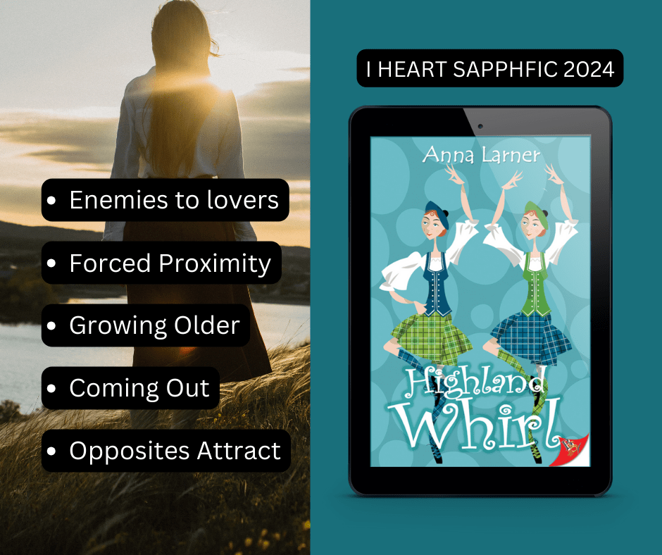 I Heart Sapphic Books Reading Challenge 2024. Enemies to lovers, opposites attract lesbian romance set in the Scottish Highlands nr Loch Ness