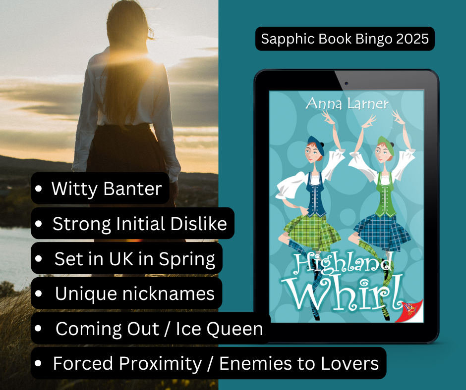 Sapphic Book Bingo 2025 Witty banter enemies to lovers lesbian romance set in the Scottish Highlands nr Loch Ness